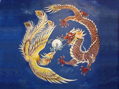 “The Dragon and the Phoenix” Embroidered with Celestial Grace and Earthy Majesty!