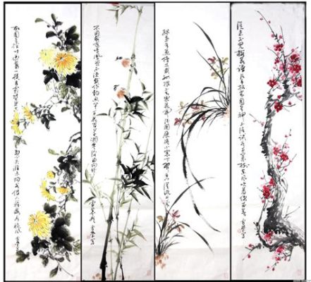 The Four Gentlemen Painting: A Symphony of Ink and Nature's Unflinching Spirit!