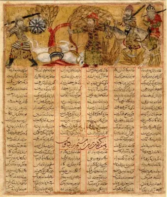 The Shahnameh Manuscript: A Vivid Narrative Through Intricate Calligraphy and Majestic Miniature Paintings!